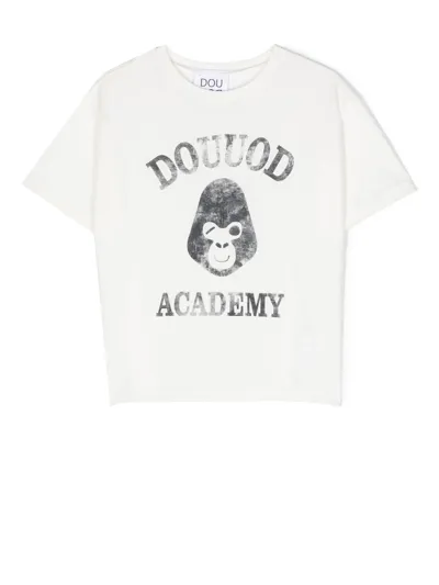 Douuod Logo-print Short-sleeved T-shirt In Weiss