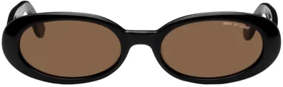 Dmy By Dmy Valentina Oval Sunglasses In Black,brown