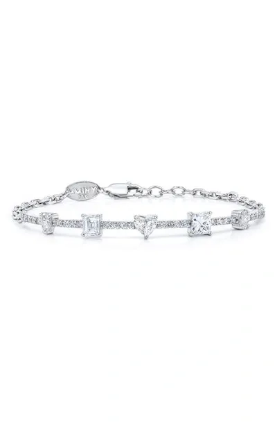 Mindi Mond Fancy Cut Diamond Bracelet In 18k Wg