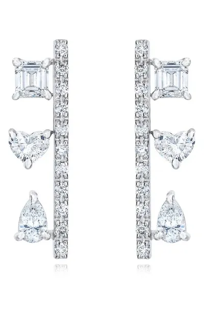 Mindi Mond Diamond Bar Drop Earrings In 18k Wg