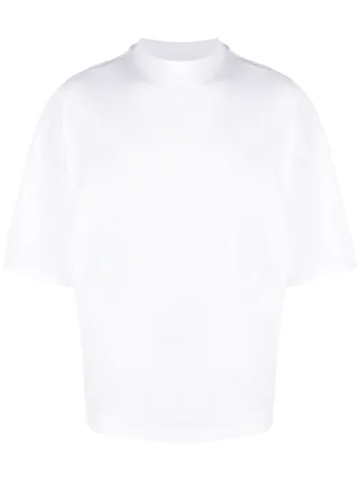 Jil Sander Short-sleeved Cotton T-shirt In White