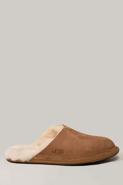 Ugg Hyde Sheepskin Slippers In Brown