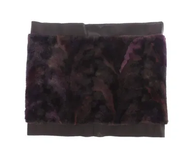 Dolce & Gabbana Purple Mink Fur Scarf Foulard Neck Wrap