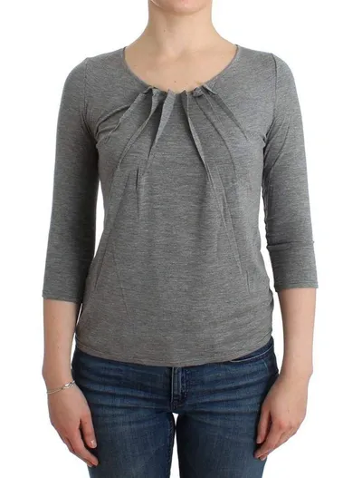 Cavalli Women  3/4 Sleeve Cashmere Jumper Top In Gray