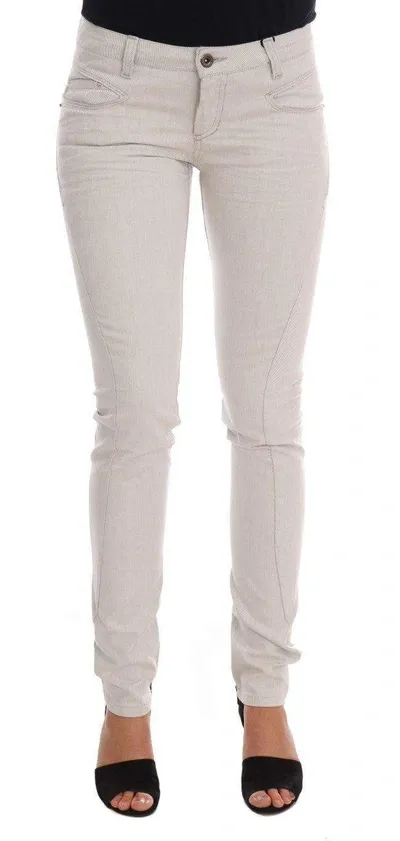 Costume National Cotton Stretch Slim Women's Jeans In White