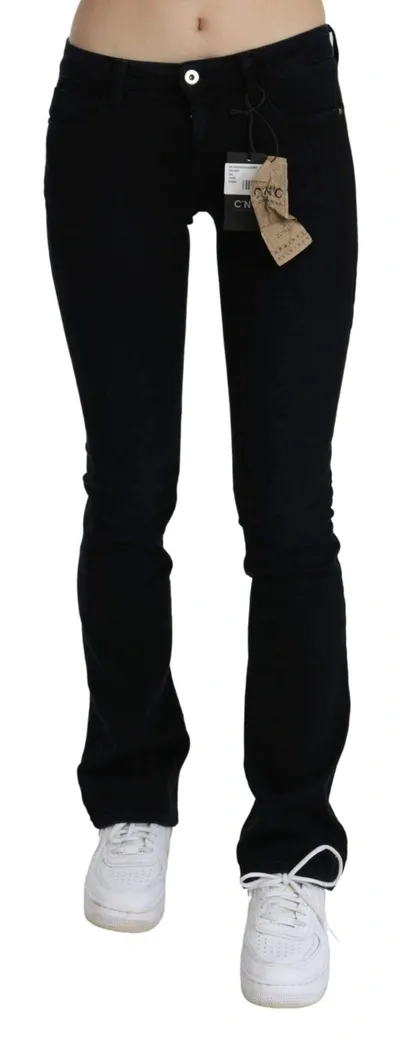 Costume National Black Low Waist Skinny Denim Cotton Jeans