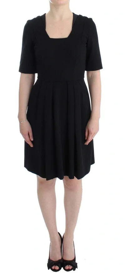 Cote Co|te Elegant Black Short Sleeve Venus Women's Dress