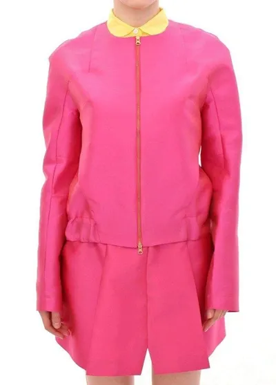 Cote Co|te Elegant Pink Silk Blend Women's Jacket