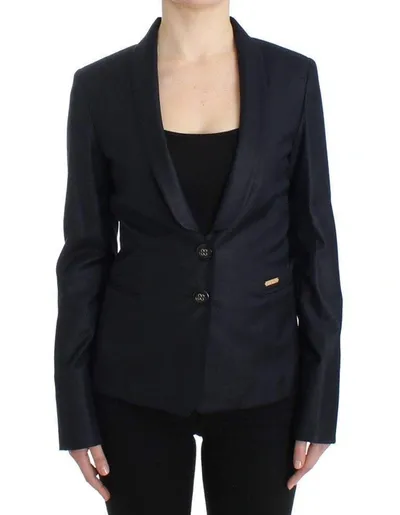 Gf Ferre' Black Suit Lapel Collar Blazer Jacket