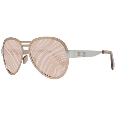 Roberto Cavalli Rc1133 Aviator  Sunglasses In Rose Gold