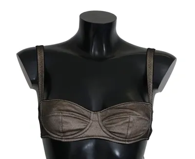 Dolce & Gabbana Brown Regg Balconcino Imbottito Bra Underwear