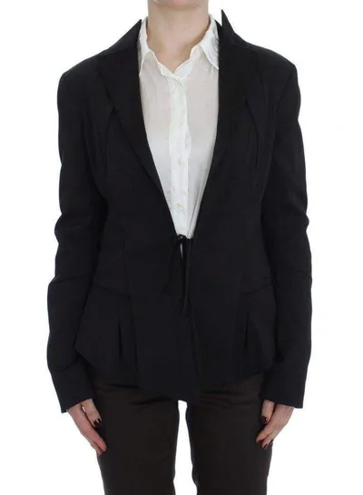 Exte Stretch Single Breasted Blazer Jacket In Black