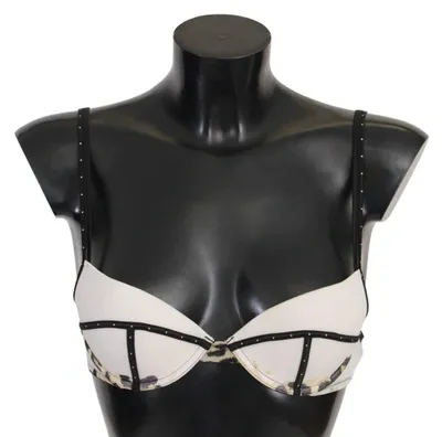 Just Cavalli Polyester Spandex Push Up Bra Underwear In White