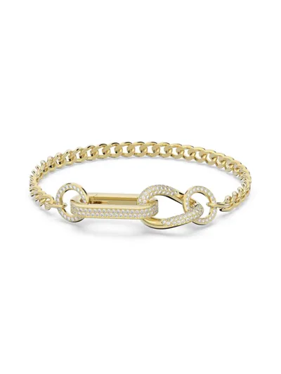 Swarovski Women's Dextera Goldtone-plated & Crystal Mixed Link Bracelet