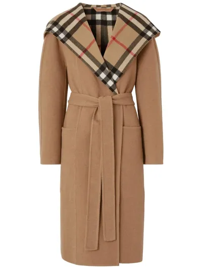 Burberry Rydechek Coat In Archive Beige Check