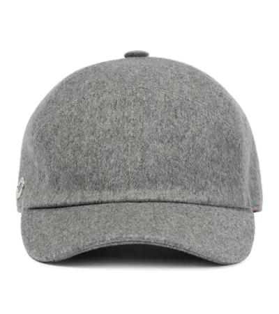 Loro Piana Cashmere Baseball Cap In Grey