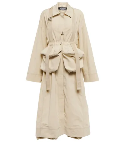 Jacquemus Le Manteau Carozzu Cotton-blend Coat In Brown