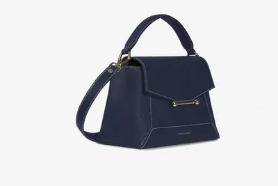 Strathberry Mosaic Bag In Navy / White