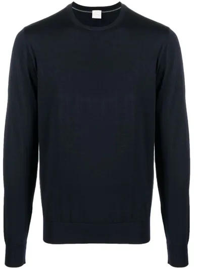 Pal Zileri Crew-neck Wool Jumper In Blue