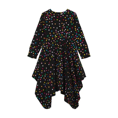 Stella Mccartney Kids' Polka-dot Dress In Black