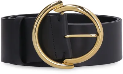 Etro Logo Engraved Round-buckle Belt In Black