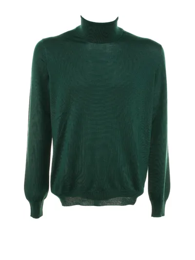 Fay Merino Wool Turtleneck In Verde