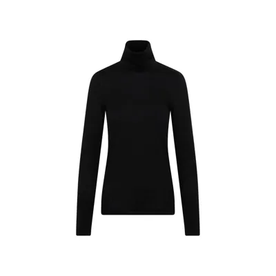 Lemaire High-neck Knitted Jumper In Black