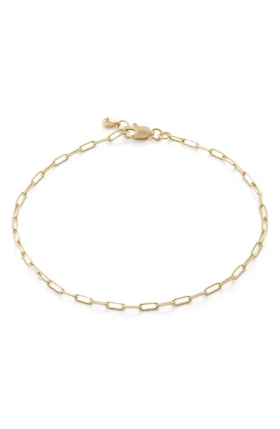 Monica Vinader Paper Clip Chain Bracelet In 14kt Solid Gold