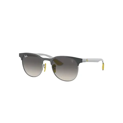 Ray Ban Rb8327m Scuderia Ferrari Collection Sunglasses Light Carbon Frame Grey Lenses 53-20 In Silver