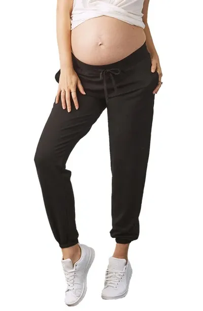 Angel Maternity Maternity Joggers In Black