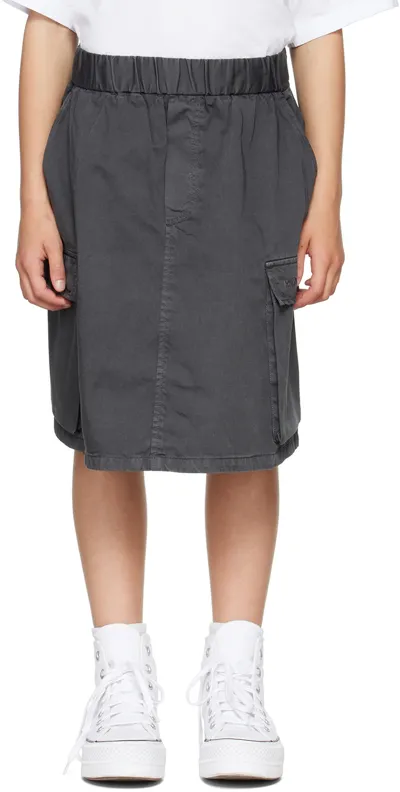 Mm6 Maison Margiela Kids Gray Cargo Skirt In M6900 Black