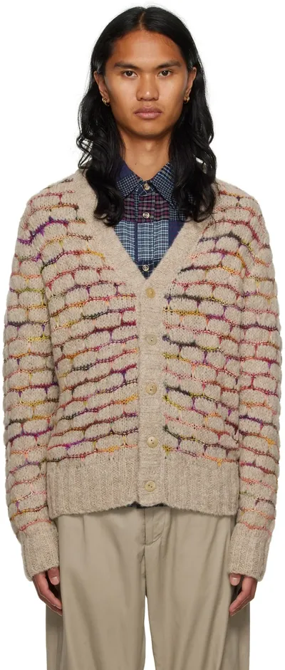 Corridor Cloud Space Dye Alpaca & Wool Blend Cardigan In Natural