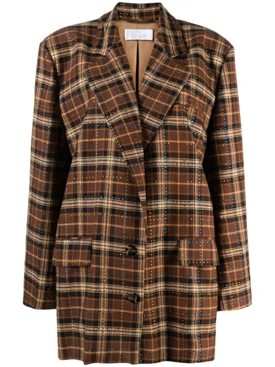 Giuseppe Di Morabito Check-pattern Blazer In Brown