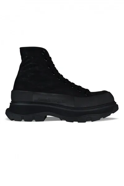 Alexander Mcqueen Black High Tread Slick Sneakers