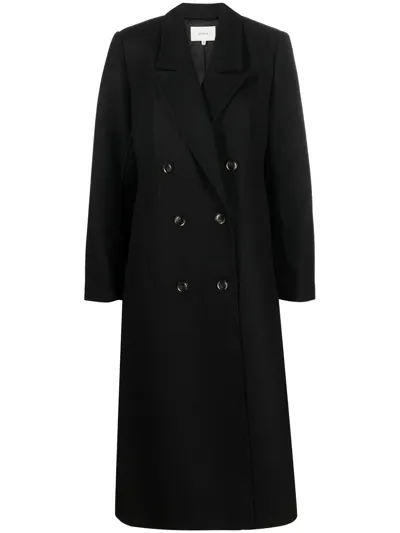 Gestuz Double-breasted Coat In Schwarz