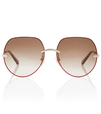 Chloé Round Sunglasses In Brown