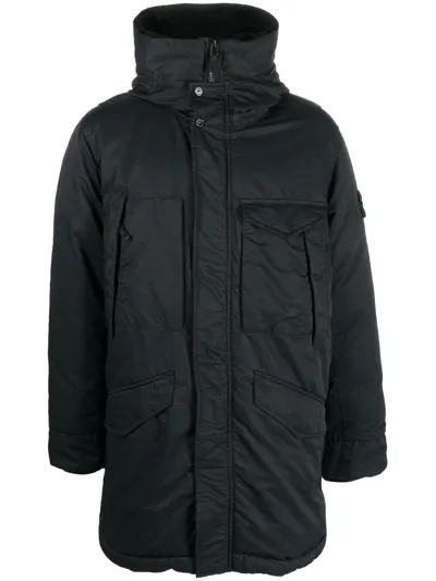 Stone Island Padded Zip-up Jacket In Schwarz