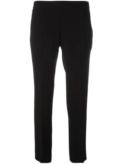 Alberto Biani Slim Gabardine Stretch Trousers In Black