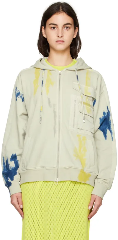 Feng Chen Wang Beige Tie-dye Hoodie