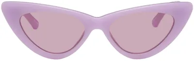 Attico Purple Linda Farrow Edition Dora Sunglasses