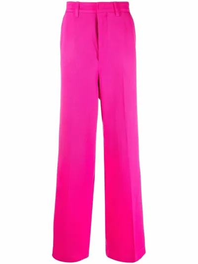 Ami Alexandre Mattiussi Wide-leg Tailored Trousers In Fucsia