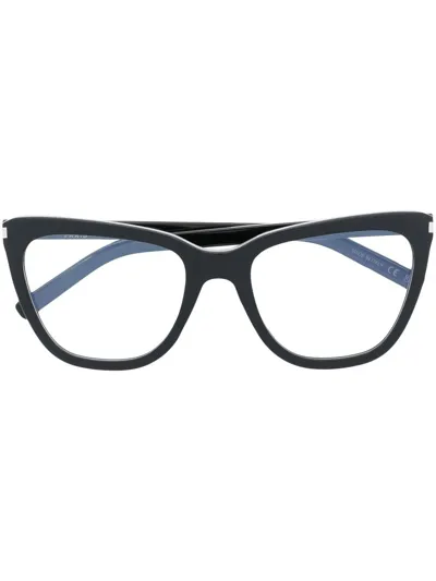 Saint Laurent Cat-eye Frame Glasses In Black