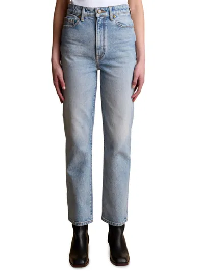 Khaite Abigail High-rise Straight Jeans In Bryce Stretch