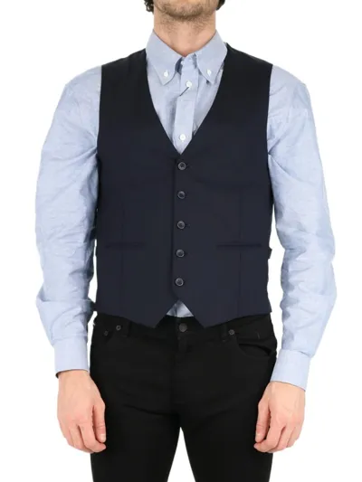 Tonello Blue Wool Vest