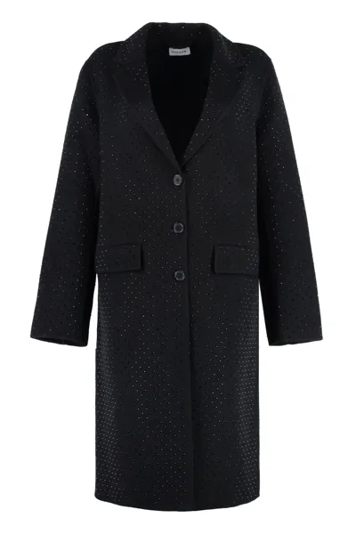 P.a.r.o.s.h Leak Buttoned Single-breasted Coat In Black