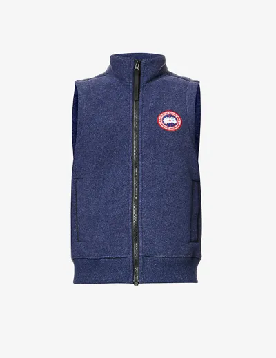 Canada Goose Mersey Funnel-neck Recycled-wool-blend Vest In Atlantic Navy