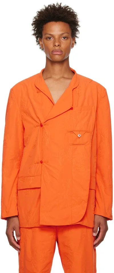 Feng Chen Wang Orange Embroidered Blazer