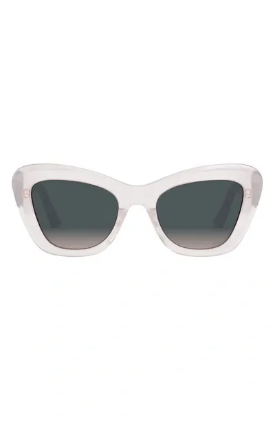 Dior 52mm Gradient Cat Eye Sunglasses In White Black