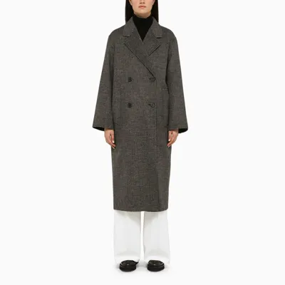 Ivy & Oak Houndstooth Doubleface Coat In Black White