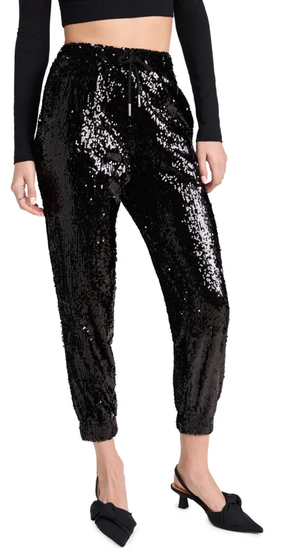 English Factory Sequin Joggers In Black